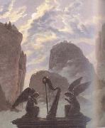 Carl Gustav Carus details Memorial Monument to Goethe (mk10) oil on canvas